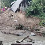বগুড়া শেরপুরের চক কল্যানী কাটাখালি বাঁধ ভেঙে যাওয়ায় বাড়ি ও জমি ভাংগার শঙ্কায় এলাকার মানুষ