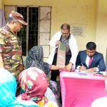 সেনাবাহিনীর ফ্রি মেডিকেল ক্যাম্প ও ওষুধ বিতরণ