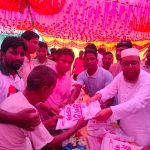 শ্রীকৃষ্ণের জন্মাষ্টমী উপলক্ষে রাজারহাটে ধর্মীয় আলোচনা সভা ও বস্ত্র বিতরণ।