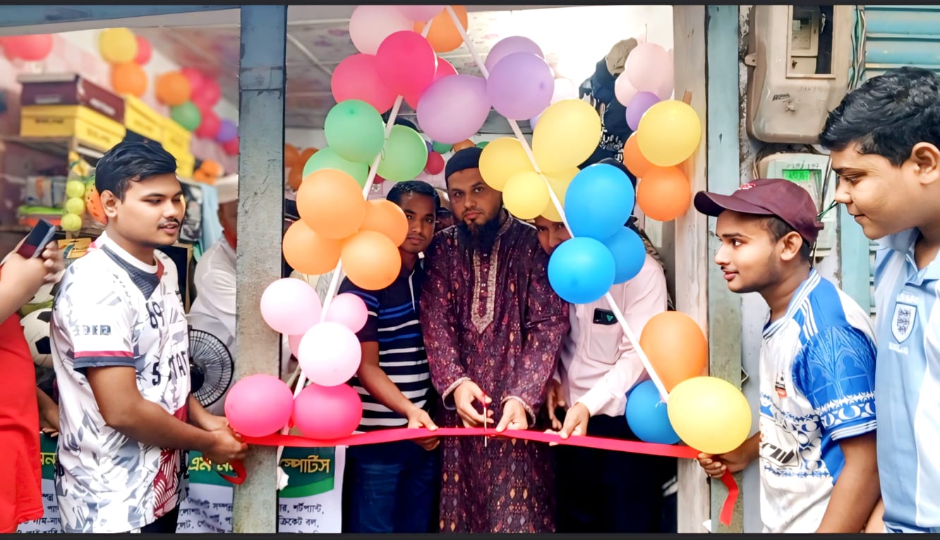 বগুড়ার শেরপুরে এস এম মনজিল স্পোর্টসের শুভ উদ্বোধন