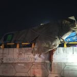 বগুড়ার তিন মাথা ওভারব্রিজে ট্রাক দুর্ঘটনা, অল্পের জন্য বড় বিপদ থেকে রক্ষা