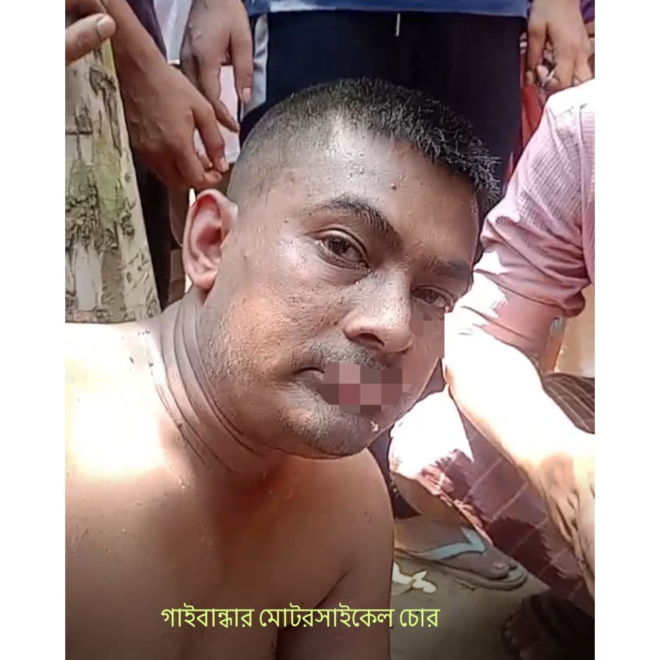 গাইবান্ধার সাদুল্লাপুরে মোটরসাইকেল চোর জনতার হাতে আটক